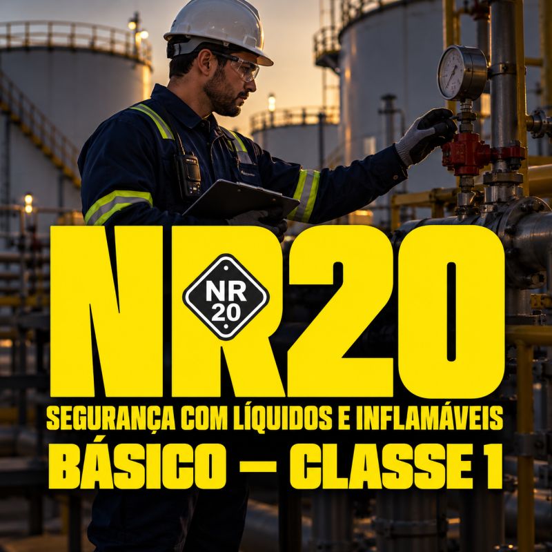NR20 – Segurança com Líquidos e Inflamáveis – Básico – Classe 1 - 2025